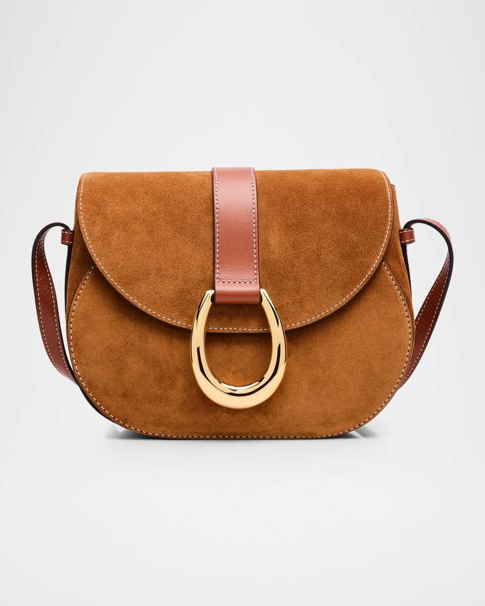 Bella Suede Saddle Shoulder Bag